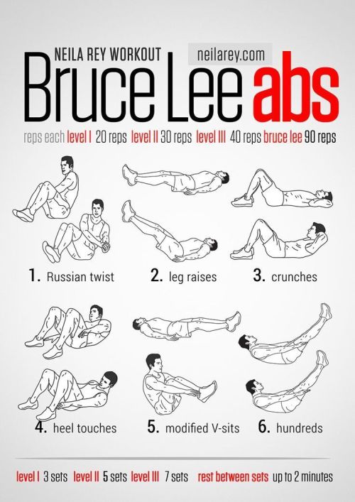 Bruce Lee Abs. Neila Rey Workout.