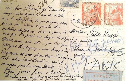 afroui:Salvador Dali’s letter to Pablo Picasso