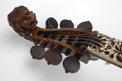 Bass viol mash-up, 1850. England.This bass viol is made up from pieces of different instruments. The