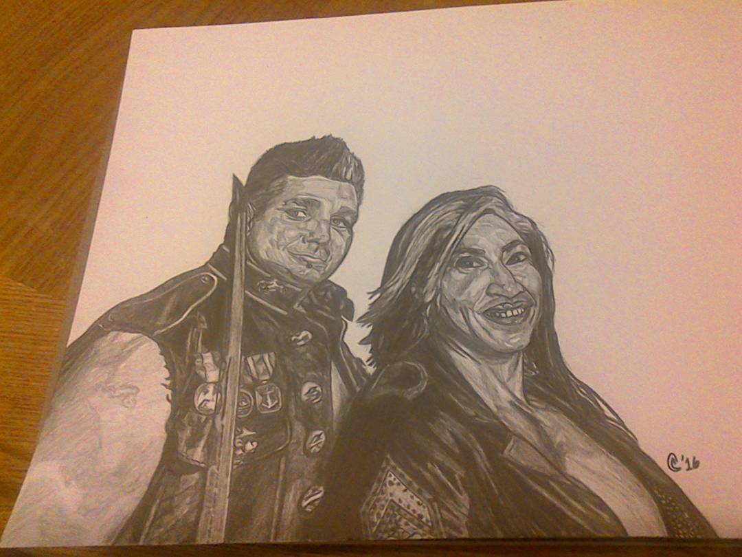 Next up, indie darlings Micah & Tracy Taylor! Made so many mistakes on this, but I think it’s also the first multiperson #sketch of this type I’ve ever actually completed. #ProGraps #ArtOfWrestling #ProWrestling #Art #SupportIndieWrestling...