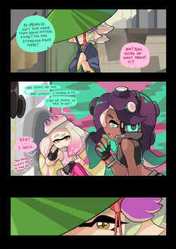 gomigomipomi: My version of Splatoon 2′s Hero Mode. The in-game rule is once you talked to Marie, you get recruited.  Also, Marina has certainly did her research as a Squid Sisters fan. EDIT: Forgot to say sorry for the long post OTL 