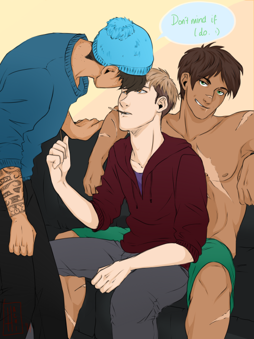 hachidraws:   later on Jean finds out Eren secretly told Marco about the ‘pocky game’ and Marco kind of ran with the idea…. both of them got fwumped with pillows  Soooo I did as a ways to celebrate Deb’s birthday! It’s been lovely getting to