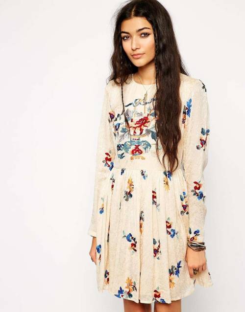 hipster-tops: ASOS Premium Skater Dress in Jacquard with EmbroiderySee what’s on sale from ASO