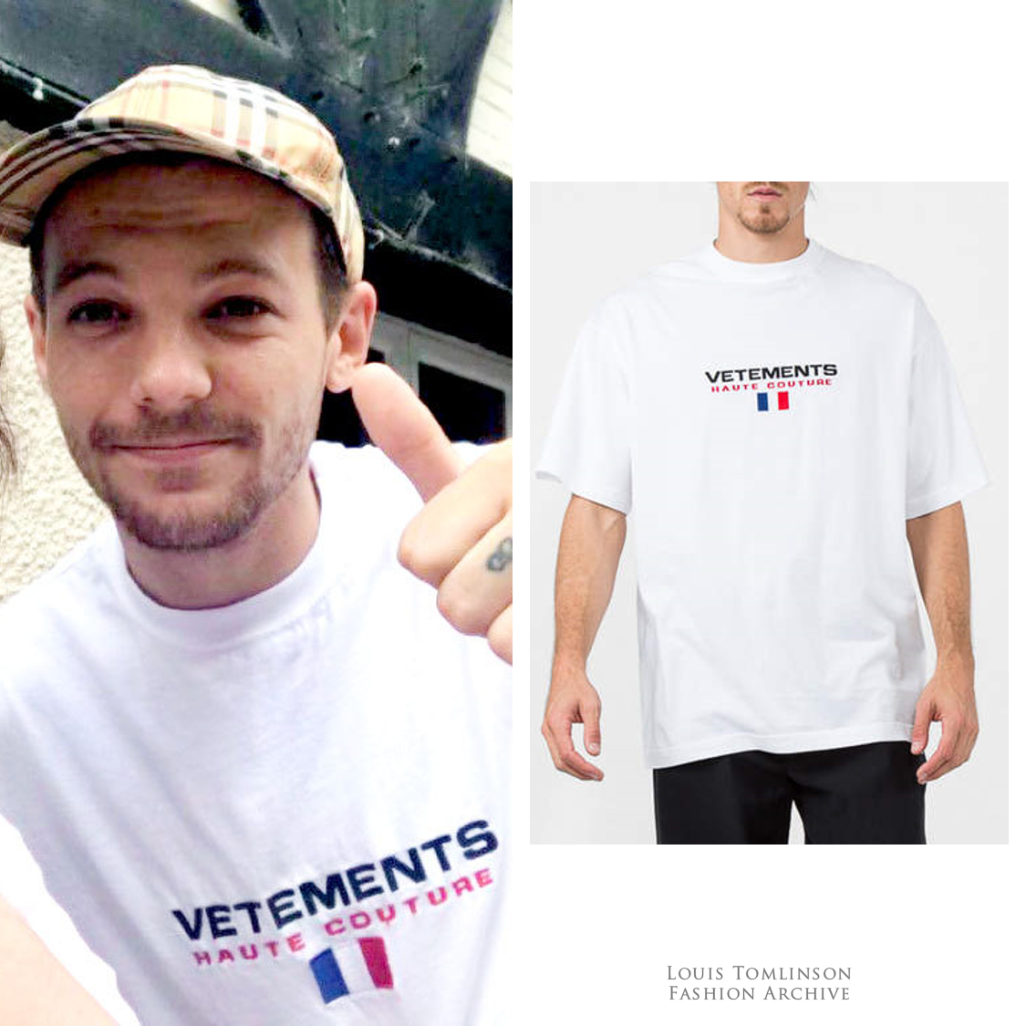 Louis Tomlinson Fashion Archive on X: 07/18/18  Louis wore a @Burberry  short-sleeve vintage check shirt ($345) at #XFactor auditions.    / X