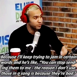 1833outboy:pete on his creative relationship with patrick.Pete: I call it cryptophasia, it’s like se