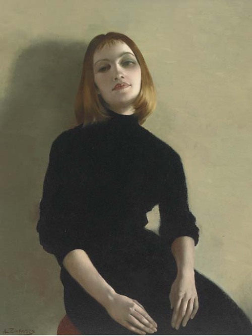 huariqueje:Portrait of Julia Heseltine (Artist’s daughter)    -    Doris Clare Zinkeisen  Scottish, 