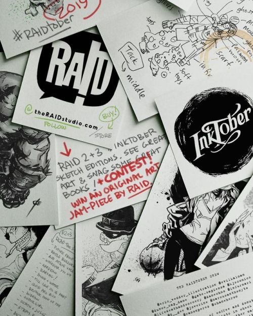 Myself and the RAID crew take on INKTOBER, and we have and original art CONTEST to boot! Follow the 