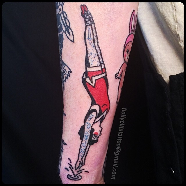 idlehandsf:  @hollsballs1 #hollyellisidlehandsf #idlehandsf (at Idle Hand Tattoo)