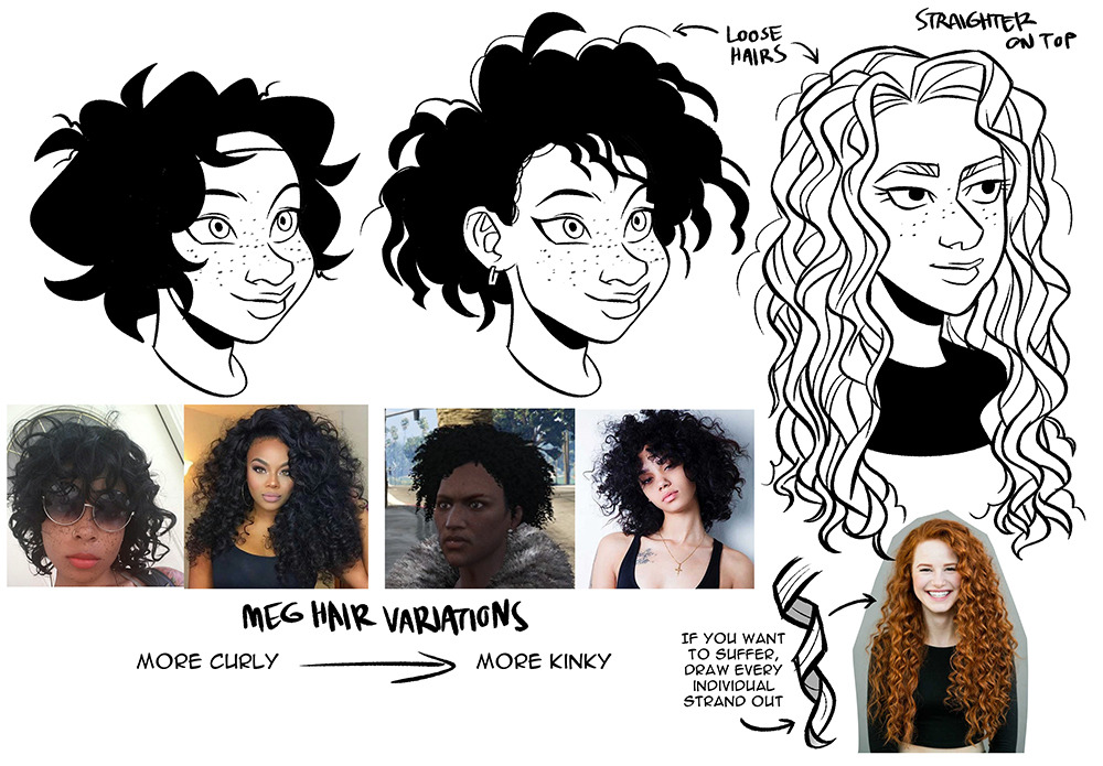 Galoo — how do you draw curly hair