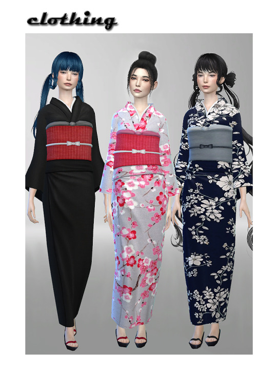 yukata mesh sims 4