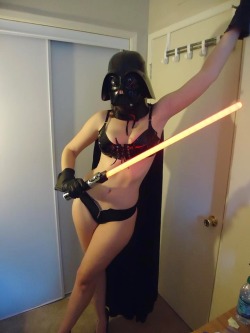 mastershango:  I’d sure love for a cuck hubby’s wife/gf to come to bed to me dressed like this! #lovetofuckvader