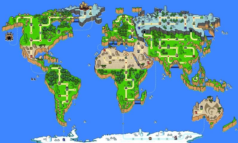 super mario world map