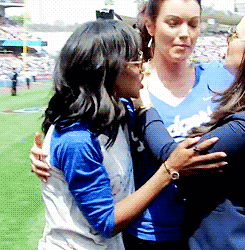 bellamyyoung:  The Scandal ladies at Dodger Stadium 7th April 2013 x 