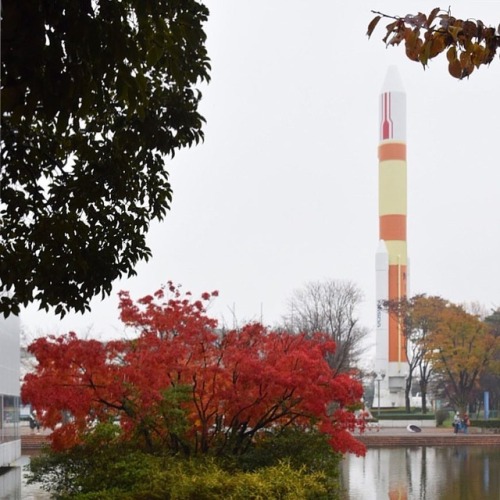 #秋色 #紅葉 #もみじ #ロケット #公園 #雨上がり #つくば #茨城 #autumnleaves #coloredleaves #momiji #rocket #park #cityscape 