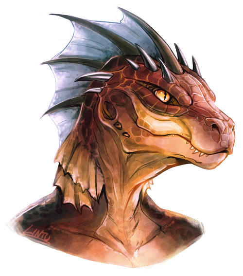 lintufriikki: commission of Walrus’ argonian, Teivel! they paid me a double price so i put more deta