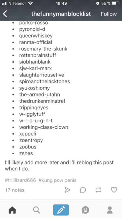 bigprettygothgf: xeppeli: snarthurt: here’s the list for future reference IM NOT EVEN ON IT FU