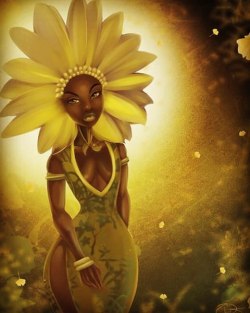 djdt3:  The Trailing African Daisy. #artwork #art #artist #sunkissed #daisy #african #flowers #blackloveisbeautiful #blackwomen #urbanart #blavity #yellow #black  (at Danville, Virginia) 