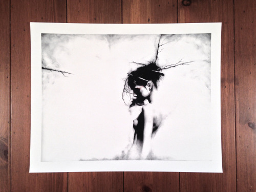 uselessarm:  outofsteparts:  outofsteparts:  supersonicart:  Sail’s “Yuki-Onna” Limited Edition Print. Now available via Out of Step Arts is artist Sail’s limited edition of 100 signed and numbered giclee prints of “Yuki-Onna,” printed on