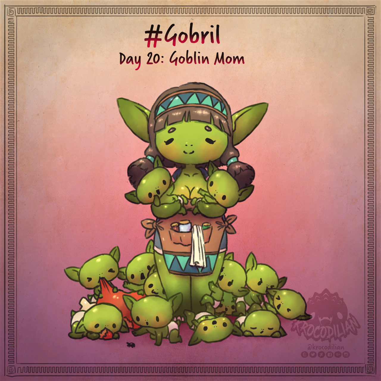 krocodilian:   Day 20: Goblin Mom [Free Draw] ALL THE BABS! (♡∀♡ ) Thanks