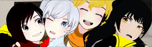 the-great-and-powerful-satsuki:  yanginthere:  The RWBY STORE TAKEOVER images  Blake and Weiss always have this  default  “not sure if want” face every time Yang or Ruby hugs them that I love 