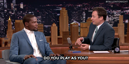 fallontonight:  Kevin Durant doesn’t play as himself in NBA 2K15…