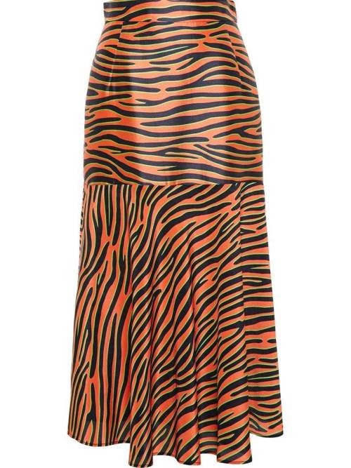 HOUSE OF HOLLAND Zebra Print Silk Midi SkirtSearch for more Skirts by House Of Holland on Wantering.