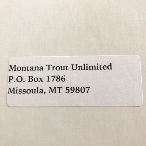 Montana guides, if you are wondering where to send your Tip of the Hat donation. Dropped mine in the