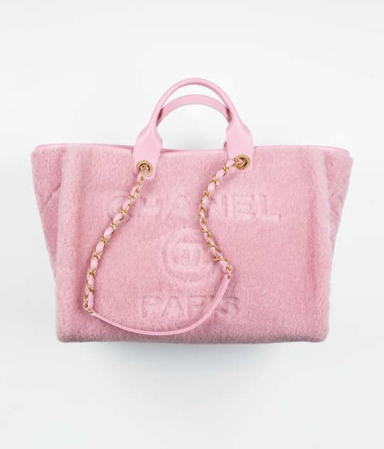 fluffy pink chanel bag