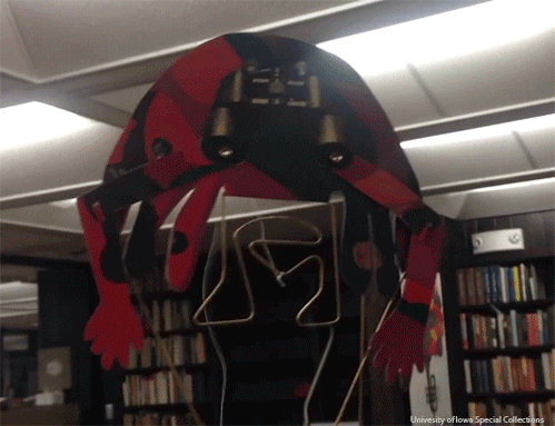 uispeccoll:Anansi Company : a collection of thirteen hand-made wire and card rod-puppets / animated 