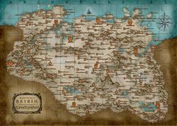 mapsontheweb:  Detailed Map of Skyrim 