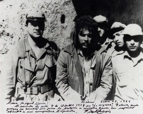 Che Guevara and the CIA agent, Felix Rodriquez several hours before Che’s execution, 9 October, 1967