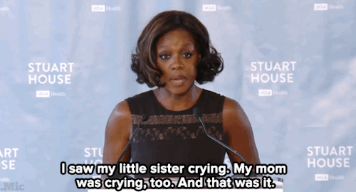 micdotcom:  Viola Davis has never shied away from harsh truths. On Tuesday, Davis spoke to the Stuart House (a nonprofit for sexually abused children) about trauma in her own family.  Through her speech, she explained how abuse changes survivors’