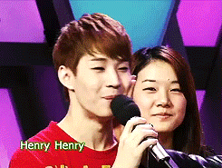 0488:  donghae and henry acting like total boyfriends on happy camp.        
