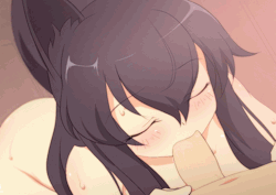 kawaii-hentai-n-stuff:  Nekos are so a cute. Look at her suck that dick fast~ It must feel good.  ~Jas