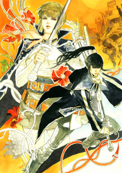  Shin Megami Tensei IV illustration by Tomomi Kobayashi from the SaGa series 