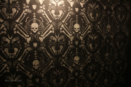 skull-a-day:  Skeleton Damask pattern by porn pictures