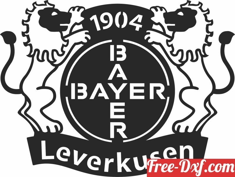 Free DXF — bayern leverkusen logo - free dxf download...