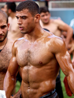 homosuperior:  livinglifewithderek:  http://tinyurl.com/c9yhgeq   	Turkish wrestler.