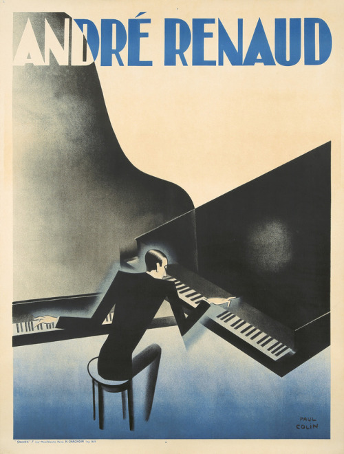 André Renaud (1929). Paul Colin (French, 1892-1986). H. Chachoin, Paris. Poster.Col