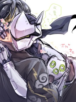 mmmameee:  hanzo×genji(　･`ω･´) 