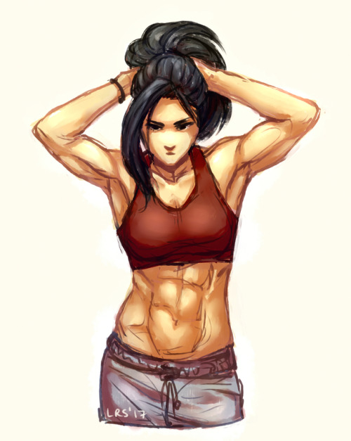 vivedraws: used Momo for a messy study, I wanna get better at drawing muscles
