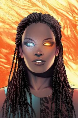 charactersofcolour:Idie Okonkwo-Oya She is a 13-14 year old Nigerian mutant with the power of Thermo-Kinesis. She manifested her powers after mutant messiah Hope Summers returned from the future. She is one of five “lights” which signify the mutant