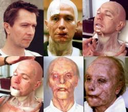 unexplained-events:  sohkrates:  unexplained-events:  Hannibal (2001) Gary Oldman’s make-up for Mason Verger in Hannibal.  Ok, did not realize until now that Gary Oldman played this character.  That usually tends to blow a few minds 