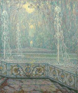 fleurdulys:  Les jets d’eau, Versailles - Henri le Sidaner 1922 