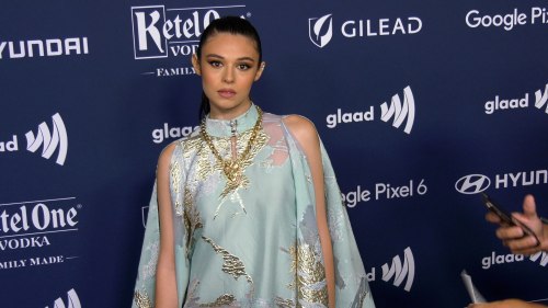 Nicole Maines attends the 33rd Annual GLAAD Media AwardsMore