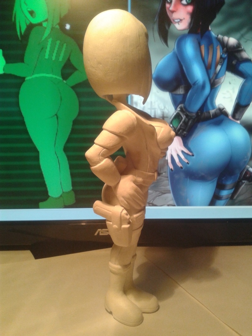 grimphantom2:  therealshadman:  THIS GUYmade a nice wood carving of my Vault Meat