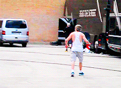 kryptoniall-deactivated20150613:  Niall playing ball in the Barcelona venue. x 