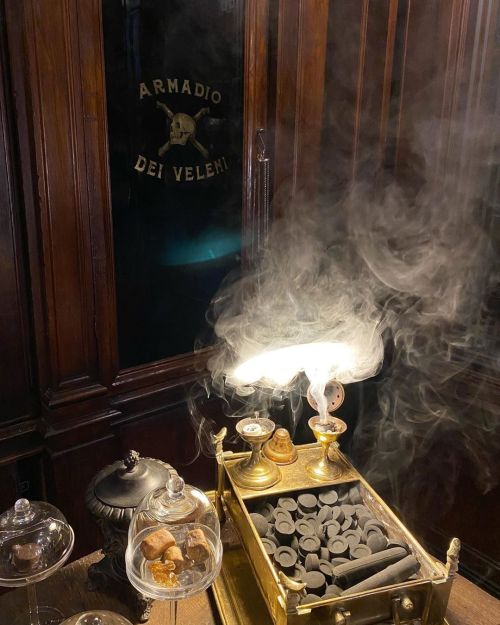 Incense in the perfume workshop at Aquaflor in Florence.