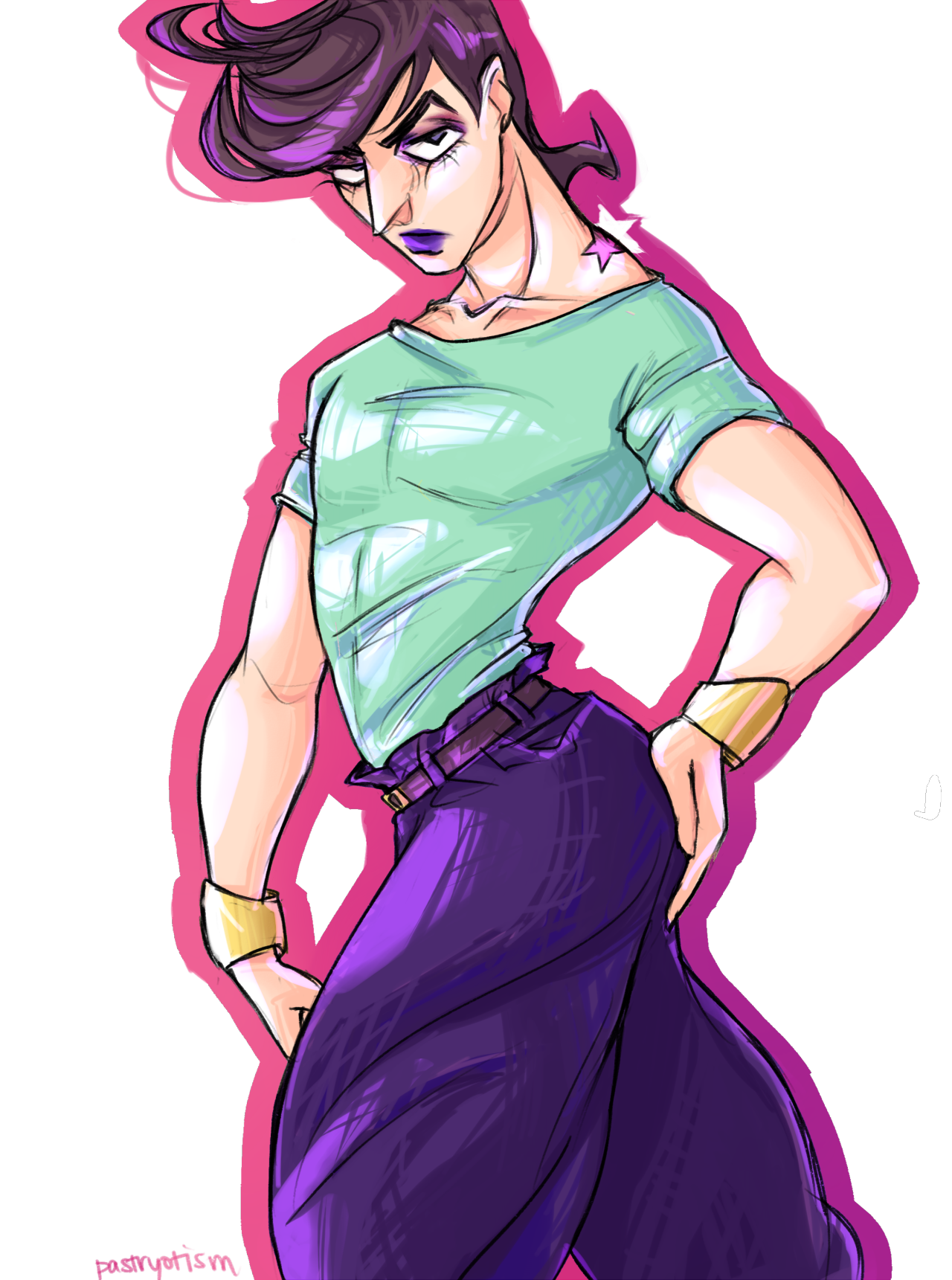 pastryotism:  josuke might actually be the most fab jojo 
