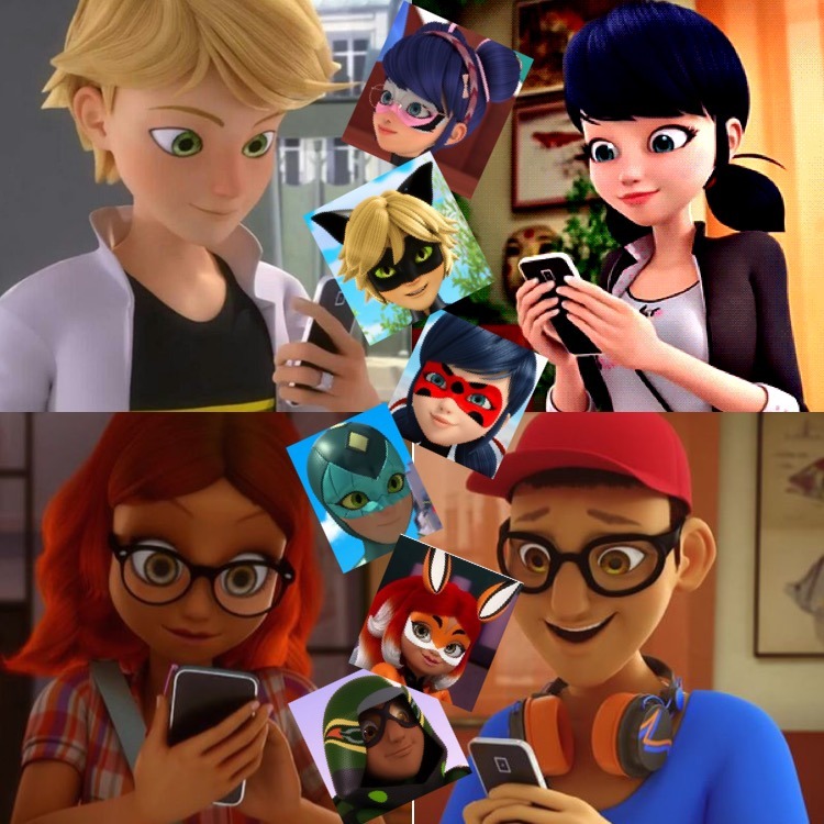 Miraculous ladybug and cat noir group